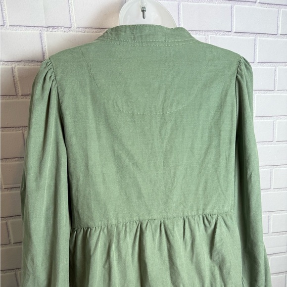 Lucky Brand Boho Tiered sage green Dress Size M - Picture 8 of 14